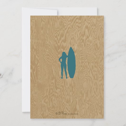 Surf op uitnodiging van Birthday - roze (Achterkant)