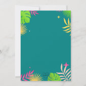 Surf op verjaardagsuitnodiging kaart (Achterkant)