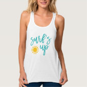 Surf op zomer tanktop (Voorkant)