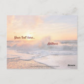 Surf op zonsondergang met bijbelbericht Briefkaart (Achterkant)