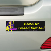 Surf opstand-up peddel bumpersticker (Op auto)