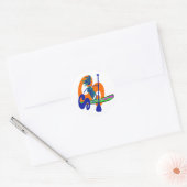 Surf opstand-up peddel ronde sticker (Envelop)