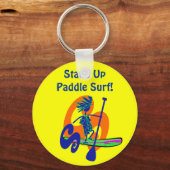 Surf opstand-up peddel sleutelhanger (Voorkant)