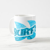 Surf - Optie heldere blauwe golven surfer sport mo Koffiemok (Voorkant links)