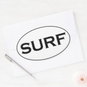 SURF Ovaal Logo Ovale Sticker (Envelop)