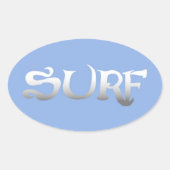 Surf ovale grote stickers (Voorkant)