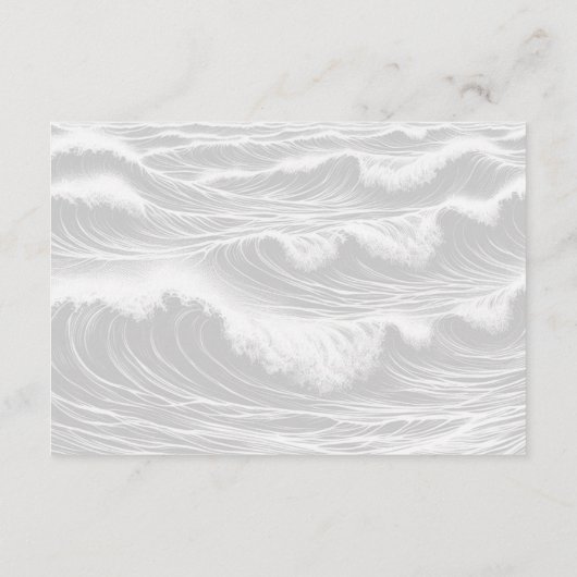 Surf Paar Bruiloft Informatiekaartje (Achterkant)