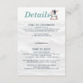 Surf Paar Bruiloft Informatiekaartje (Voorkant)