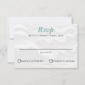 Surf Paar Bruiloft RSVP Kaartje (Voorkant)