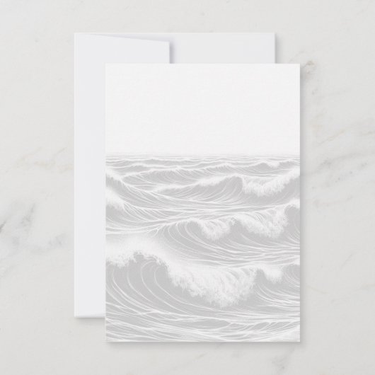 Surf Paar Bruiloft RSVP Kaartje (Achterkant)