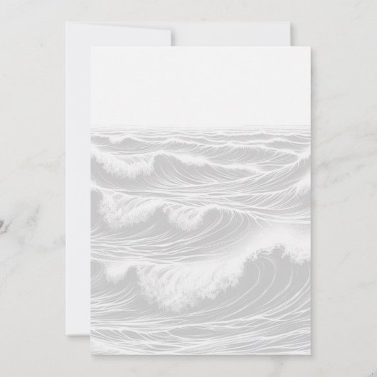 Surf paar bruiloft uitnodiging (Achterkant)