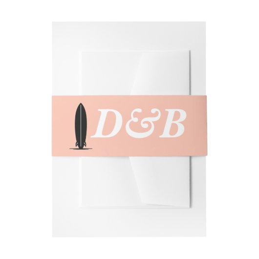 Surf Paar Bruiloft Uitnodigingen Wikkel (Voorkant Voorbeeld)