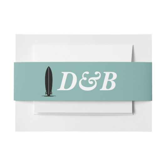 Surf Paar Bruiloft Uitnodigingen Wikkel (Voorkant Voorbeeld)