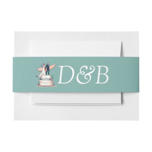 Surf Paar Bruiloft Uitnodigingen Wikkel (Voorkant Voorbeeld)