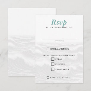 Surf paar voedsel keuzes RSVP kaartje