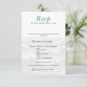 Surf paar voedsel keuzes RSVP kaartje (Staand voorkant)