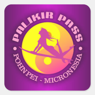 Surf Palikir Pass Vierkante Sticker