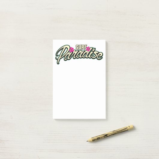 Surf Paradise Post-it® Notes (Op bureau)