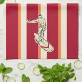 Surf Pareau Hawaïaanse Gestreepte Keukenhanddoek (Gevouwen)