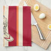 Surf Pareau Hawaïaanse Gestreepte Keukenhanddoek (Quarter Fold)
