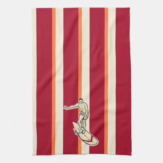 Surf Pareau Hawaïaanse Gestreepte Keukenhanddoek (Verticaal)