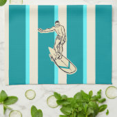 Surf Pareau Hawaïaanse Gestreepte Keukenhanddoek (Gevouwen)