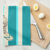 Surf Pareau Hawaïaanse Gestreepte Keukenhanddoek (Quarter Fold)