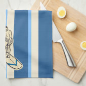 Surf Pareau Hawaïaanse Gestreepte Keukenhanddoek (Quarter Fold)