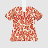 Surf Pareau Hawaiian Hibiscus Aloha Shirt- Rood Ornament (achterkant)