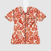 Surf Pareau Hawaiian Hibiscus Aloha Shirt- Rood Ornament (voorkant)
