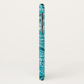 Surf Pareau Hawaiian Hibiscus Surfing Blauwgroen Case-Mate iPhone Case (Achterkant/links)