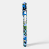 Surf Pareau Hawaiian Hibiscus Surfing Multi Blues Case-Mate iPhone Case (Achterkant / Links)