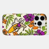 Surf Pareau Hawaiian Hibiscus Surfing Violet Case-Mate iPhone Case (Achterkant (horizontaal))