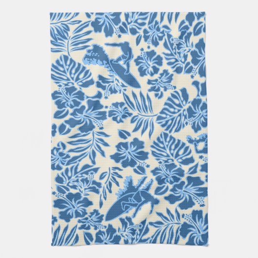 Surf Pareau Hawaiian keukenhanddoek (Verticaal)