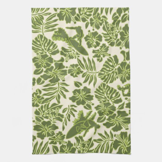 Surf Pareau Hawaiian keukenhanddoek (Verticaal)