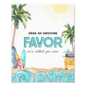 Surf Party Favor Bedankt Foto Afdruk (Voorkant)