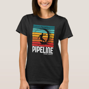 Surf Pipeline Oahu Beach  Retro Surfing T-shirt