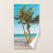 Surf planken op strandwerend kussen bad handdoek (Handdoek)
