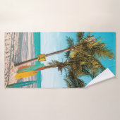 Surf planken op strandwerend kussen badhanddoek (Badhanddoek)