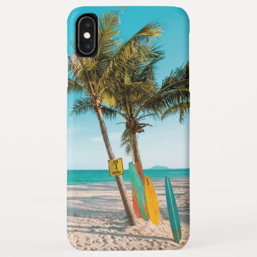 Surf planken op strandwerend kussen Case-Mate iPhone case (Achterkant)