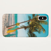 Surf planken op strandwerend kussen Case-Mate iPhone case (Achterkant (horizontaal))