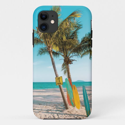 Surf planken op strandwerend kussen Case-Mate iPhone case (Achterkant)