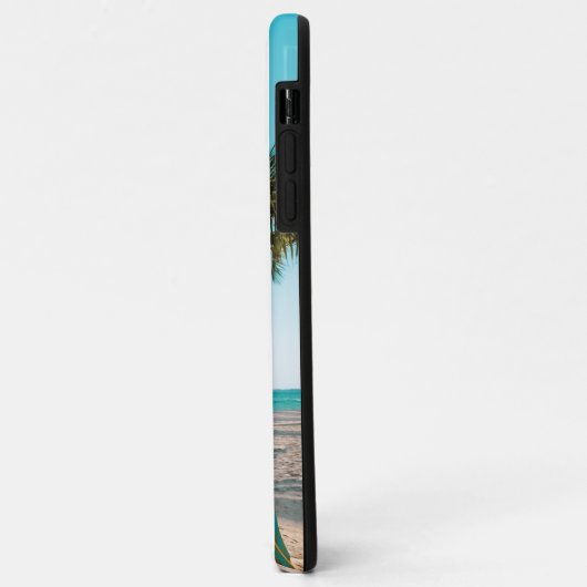 Surf planken op strandwerend kussen Case-Mate iPhone case (Achterkant/links)