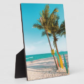 Surf planken op strandwerend kussen fotoplaat (Zijkant)
