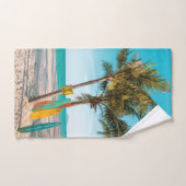 Surf planken op strandwerend kussen handdoek (Handdoek)