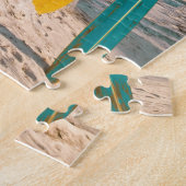 Surf planken op strandwerend kussen legpuzzel (Zijkant)