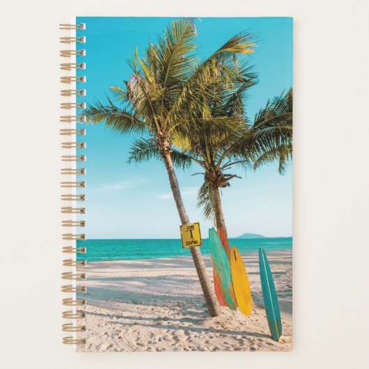 Surf planken op strandwerend kussen planner (Voorkant)