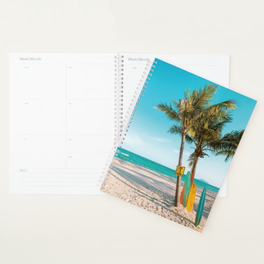 Surf planken op strandwerend kussen planner (Display)