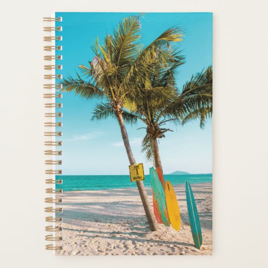 Surf planken op strandwerend kussen planner (Voorkant)