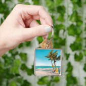 Surf planken op strandwerend kussen sleutelhanger (Hand)